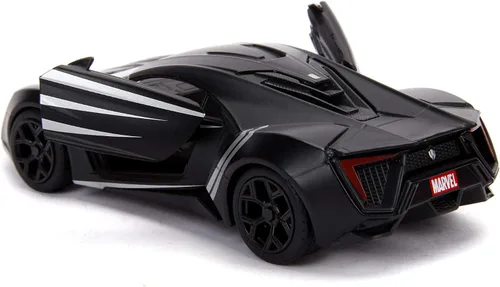 Miniatura 4 de Jada Toys Metals - Vehículo fundido a presión Avengers W Motors Lykan HyperSport, a escala 1:32, color negro (JA30302)