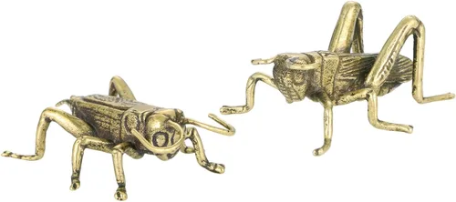 Miniatura 2 de Figura de araña de latón, escultura de riqueza Fengshui estilo japonés, estatua de la suerte, té para mascotas, figura coleccionable en miniatura