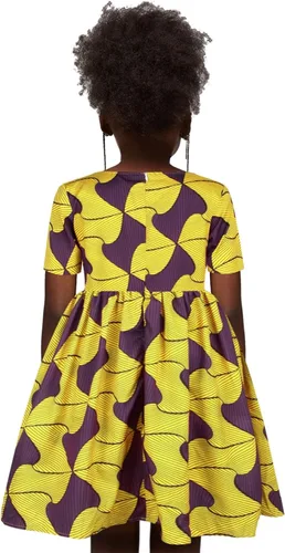 Miniatura 4 de ZHICHUANG Ankara Princess - Trajes redondos para niñas de 16 años vestidos de bebé Dashiki para niñas talla 10