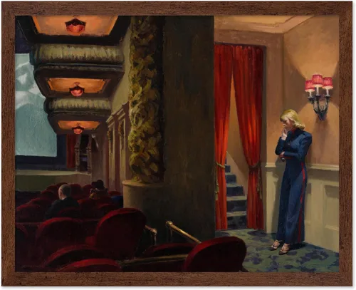 Miniatura 55 de Poster Master Póster vintage de pintura de película de Nueva York, impresión retro de teatro, arte Moody, arte de soledad, arte realismo, arte