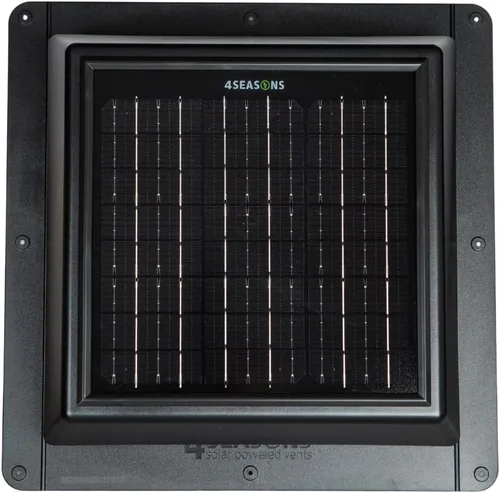 Miniatura 7 de Ventilador solar de ventilación 4SEASONS para ático – 400 CFM de flujo de aire, hasta 500 pies cuadrados, panel solar de 12 W, certificado CSA A93
