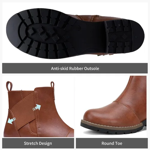 Miniatura 5 de Jeossy Botas de tobillo 9007 cómodas Chelsea de tacón bajo para mujer