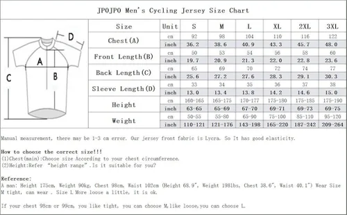 Miniatura 3 de JPOJPO Maillot de ciclismo para hombre, camisetas de ciclismo S-3XL, poliéster, cremallera reflectante, 4 bolsillos