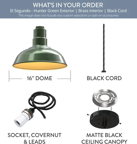 Miniatura 121 de Steel Lighting Co. El Segundo - Lámpara de granero Colgante montado en el techo Domo de 12 pulgadas Vástago de 12 pulgadas Luz de acero