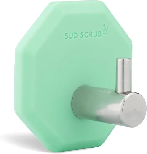 Sud Scrub® Gancho antimicrobiano para ducha, ganchos autoadhesivos para pared de ducha, ganchos de pared removibles resistentes, ganchos adhesivos
