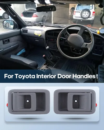 Miniatura 6 de ECCPP Manijas de puerta interior interior interior delantera del lado del conductor de repuesto para Toyota Tacoma gris 2001 2002 2003 2004