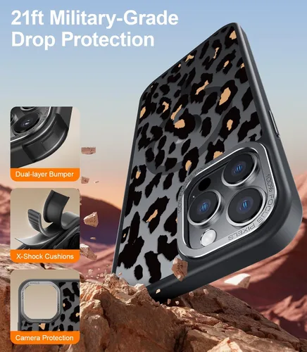 Miniatura 307 de Goodon para iPhone 15 Pro Max con protector de pantalla de privacidad, compatible con Magsafe, funda translúcida mate a prueba de golpes - Linda