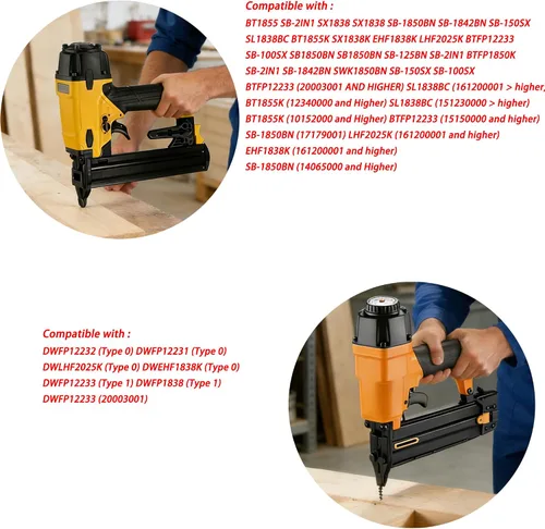 Miniatura 4 de 2 válvulas de cabeza 180450-S compatibles con Bostitch Dewalt Porter Cable Craftsman Stanley BT1855 SB-2IN1 SX1838 SX1838 SB-1850BN SB-1842BN 2 pzas