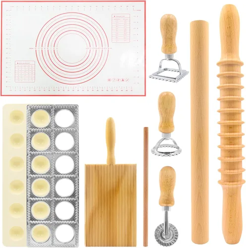 Sello de molde de prensa para cortar fideos para ravioles y ñoquis para pasta de masa, accesorios manuales para pasta, kit de herramientas de