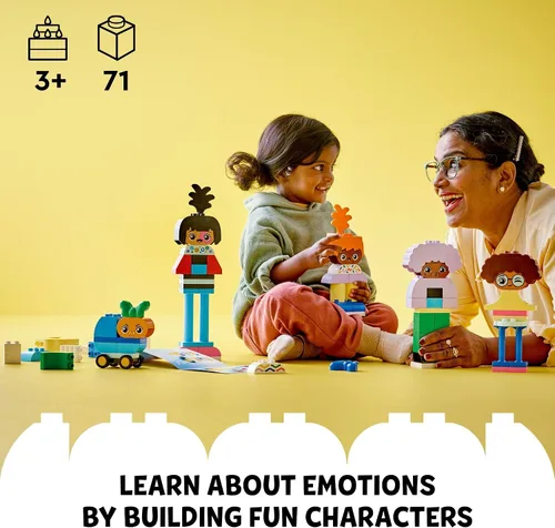 Miniatura 2 de LEGO DUPLO Town - Juguete interactivo para construir personas con grandes emociones para edades de 3 años en adelante, 5 personajes con 10 caras
