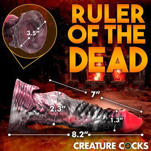 Miniatura 4 de CREATURE COCKS Hades - Consolador de silicona para hombres, mujeres y parejas. Consolador de criatura de fantasía, base de ventosa fuerte. Texturas