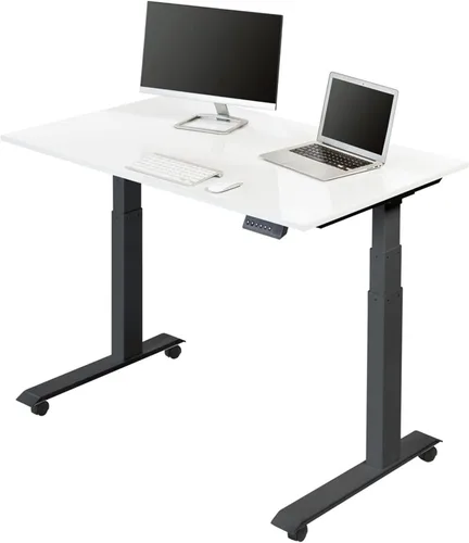 Miniatura 11 de Stand Up Desk Store Escritorio eléctrico de altura ajustable con memoria programable (marco negro/parte superior negra mate, 48 pulgadas de ancho)