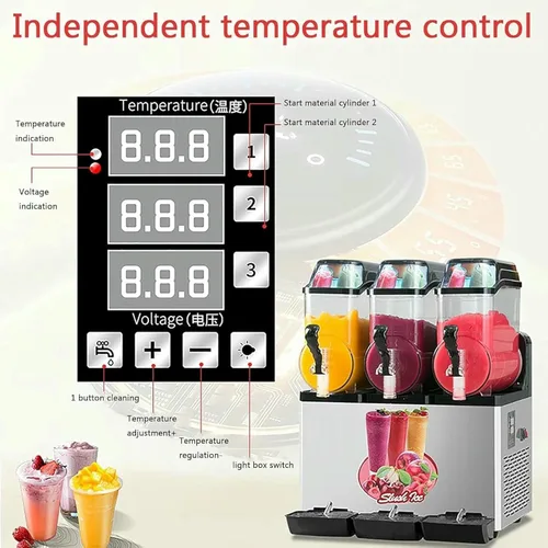 Miniatura 2 de Máquina comercial del aguanieve del hielo, bebida congelada que hace la máquina con el tanque material de la gran capacidad de 12L/24L/36L, control