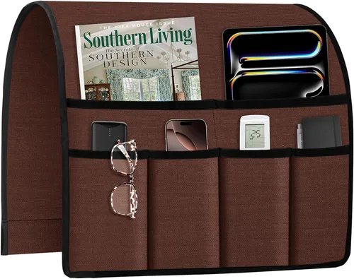 Miniatura 36 de Joywell Organizador de Sillón Reclinable con 6 Bolsillos Caddy de Sillón Soporte de Control Remoto para Sofá Reposabrazos Organizador Antideslizante