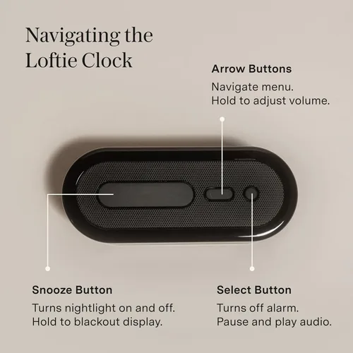 Miniatura 4 de Loftie Reloj despertador con máquina de sonido – Reloj despertador inteligente con luz nocturna, ruido blanco, altavoz Bluetooth, más de 100 sonidos