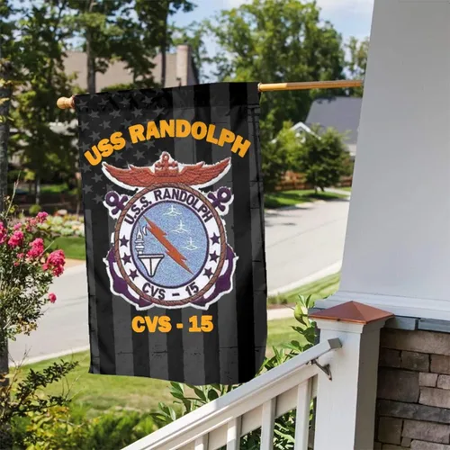 Miniatura 3 de LEILEIflag USS Randolph CVS-15 Bandera de jardín Bandera para el hogar Banderas al aire libre Bandera de doble cara