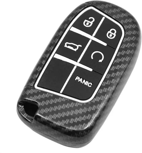 Funda inteligente para llavero compatible con Chrysler 200 300 Dodge Challenger Charger Dart para Jeep Cherokee Compass Grand Cherokee SRT Hellcat