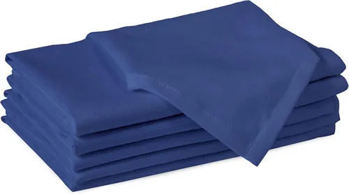 Miniatura 43 de Encasa XO Juego de 12 servilletas de tela color azul cobalto, 17 x 17 pulgadas, servilletas de cena de algodón de color sólido, servilletas de boda