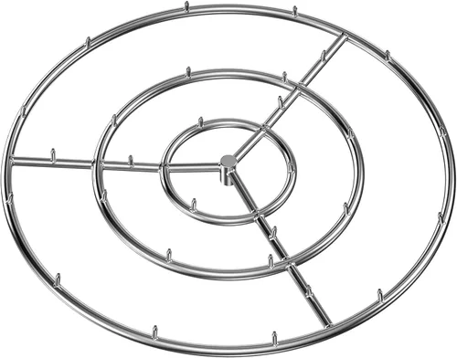 Miniatura 9 de Skyflame Anillo redondo de acero inoxidable de 30.5 cm para quemador de fogata - Llama alta