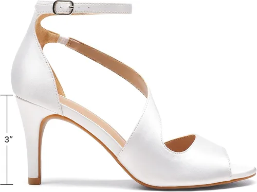 Miniatura 5 de Dream Pairs Nile Sandalias modernas de tacón tipo stiletto, con puntera abierta, para mujer