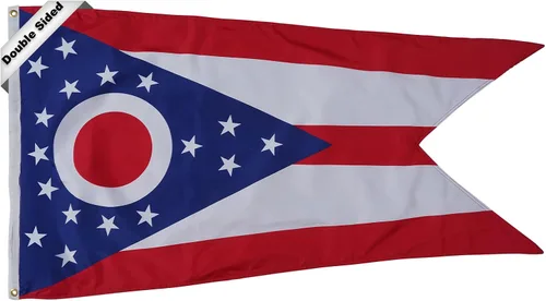 Miniatura 10 de SYII Bandera del estado de Alabama de 3 x 5 pies, banderas de 3 capas de doble cara del estado de Delaware con 2 ojales de latón y cabecera de lona