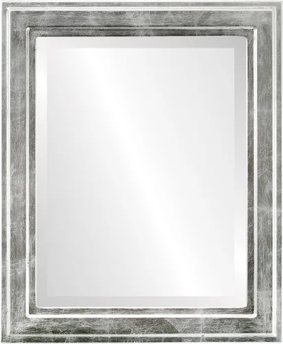 Miniatura 28 de OVALCREST Espejo de pared biselado rectangular para decoración del hogar, estilo Wright - Oro champán - Dimensiones exteriores de 16 x 20 pulgadas