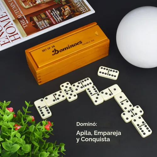 Miniatura 6 de Queensell Juego de dominó para adultos – Dominó – Juegos de mesa clásicos, juegos familiares de dominó dobles 6 para niños y adultos – Juego