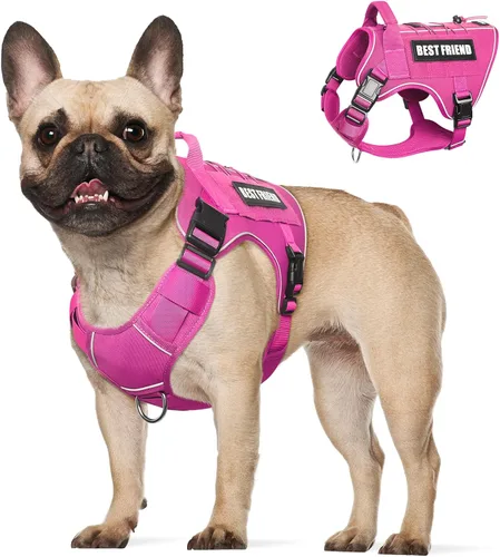 Miniatura 12 de Arnés Táctico para Perros Talla Pequeña, Sin Tirones Chaleco Militar para Perros con Asa, Arnés Reflectante de Servicio Pesado para Mascotas