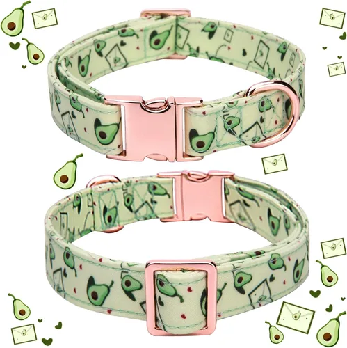 Miniatura 4 de Collar ajustable con moño para perros con patrones bonitos estampados, collares suaves para mascotas para perros pequeños, medianos y grandes