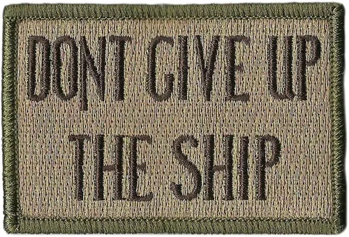Miniatura 5 de Parche de bandera Dont Give Up The Ship - Negro