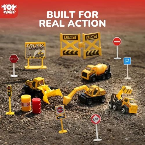 Miniatura 3 de TOY Life 28 piezas de juguetes de construcción para niños de 3 a 5 años, pequeños vehículos de construcción, juguete de caja de arena para niños