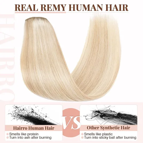 Miniatura 3 de Extensiones de cabello con clip, cabello humano Remy, extensiones de cabello largo lacio de una pieza con 5 clips, con gancho para colgar
