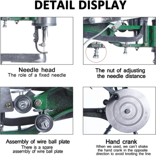 Miniatura 4 de Máquina de coser de cuero manual, máquina de zapatero a mano, máquina de reparación de costura y reparación de zapatos, máquina de parcheo, máquina