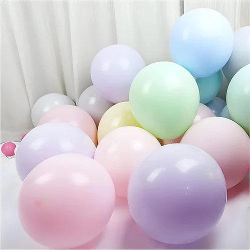 Miniatura 7 de Globos pastel de 12 pulgadas, 100 globos de color arcoíris de color caramelo de macarrón para bodas, cumpleaños, baby shower, suministros