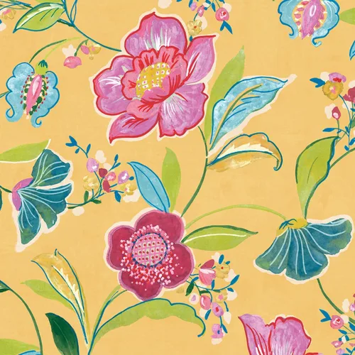 Miniatura 10 de NextWall Papel tapiz autoadhesivo con diseño floral (magenta y blanquecino)