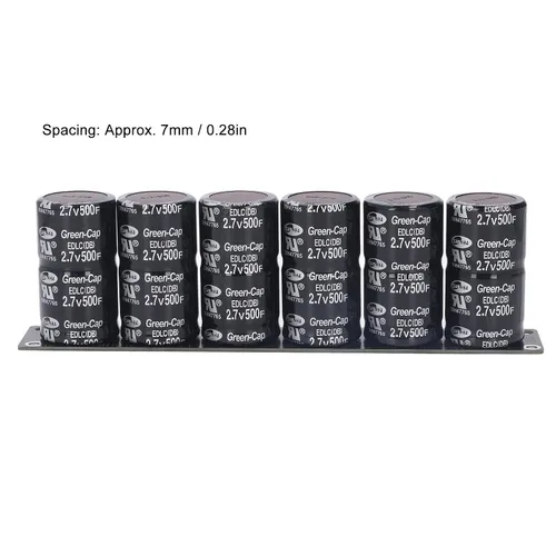 Miniatura 3 de 6 en Super Capacitor Set 1 2.7V500F Super Capacitor Condensador Componentes de Almacenamiento de Energía 16V 83F para Dispositivos Electrónicos