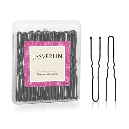 Miniatura 8 de JASVERLIN Horquillas en forma de U plateadas, horquilla para moño, para mujer, larga y grande, blanco, para ballet, danza, boda, contenedor de 2.4