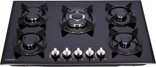 Miniatura 8 de Placa de cocina de gas de 30 pulgadas, 5 quemadores de alta eficiencia, estufa de gas de acero inoxidable, estufa de gas incorporada, encimera