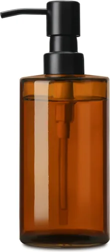 Dispensador de Jabón de Vidrio Ámbar GMISUN, Dispensador de Jabón de Manos para Baño, Dispensadores de Jabón para Cocina, Botella de Vidrio de