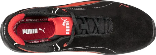Miniatura 3 de PUMA Zapato industrial Touring Suede Low para hombre, negro-rojo, 8