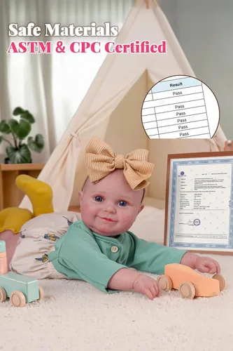 Miniatura 9 de BABESIDE Muñecas de bebé Reborn de 20 pulgadas de vinilo suave, realista, muñeca de bebé recién nacida, muñeca de bebé realista con accesorios