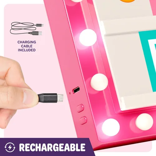 Dan&Darci Caja de Luz de Cine para Niñas - Regalos para Niñas de 8 9 10 11 12 Años - Regalos para Niña de 10 Años - Decoración Rosa de Navidad para
