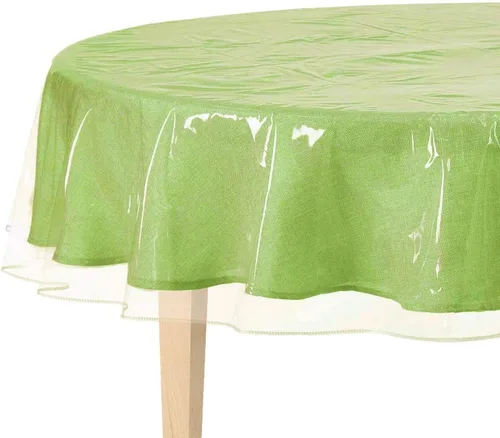 Miniatura 6 de BNYD - Protector de mantel de plástico transparente, vinilo para mantel (54" x 54")