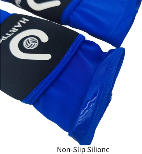 Miniatura 5 de HARTPOR Mangas de brazo de voleibol que pasan las mangas del antebrazo con almohadilla de protección y agujero para el pulgar para los jóvenes, Azul