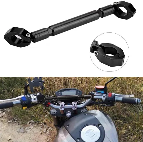Miniatura 6 de Barra de equilibrio de motocicleta, universal de 0.866 in de aleación de aluminio barra transversal manillar moto reforzar palanca Accesorios (negro)