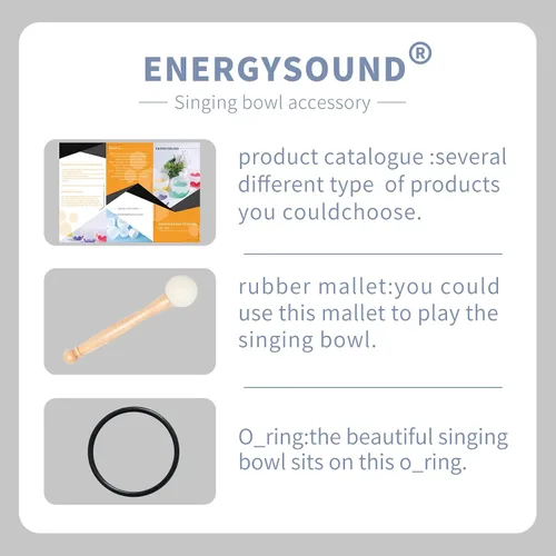 Miniatura 6 de EnergySound 432Hz Tazón cantador de cristal de cuarzo esmerilado, nota A, chakra del tercer ojo, 7 pulgadas, incluye mazo y junta tórica