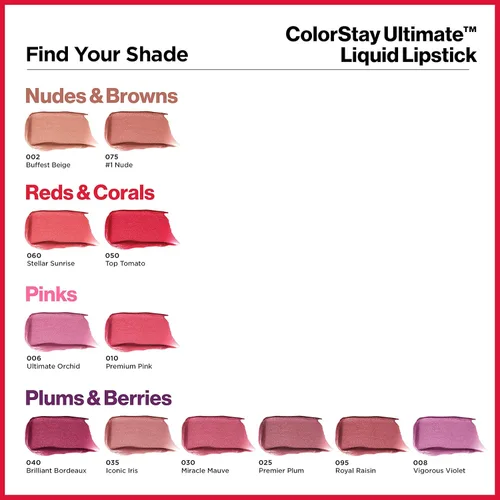 Miniatura 7 de Lápiz labial líquido Revlon ColorStay Ultimate, Iconic Iris