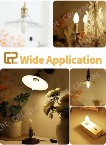 Miniatura 5 de Bombilla LED de candelabro LED regulable de 6 W 3000 K, color blanco suave, equivalente a 600 lúmenes, luz de cristal ópalo E12, lámpara de vela B11