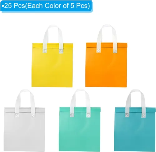 Miniatura 3 de PATIKIL Bolsas aisladas para llevar, 25 bolsas térmicas aislantes de comestibles de 9.4 x 5.9 x 10.2 pulgadas para entrega de alimentos congelados