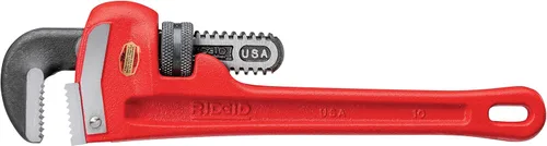 Miniatura 10 de RIDGID 31010 - Llave de tubería recta modelo 10 resistente, llave de fontanería de 10 pulgadas, color rojo, negro, 9.843 in (10 pulgadas)
